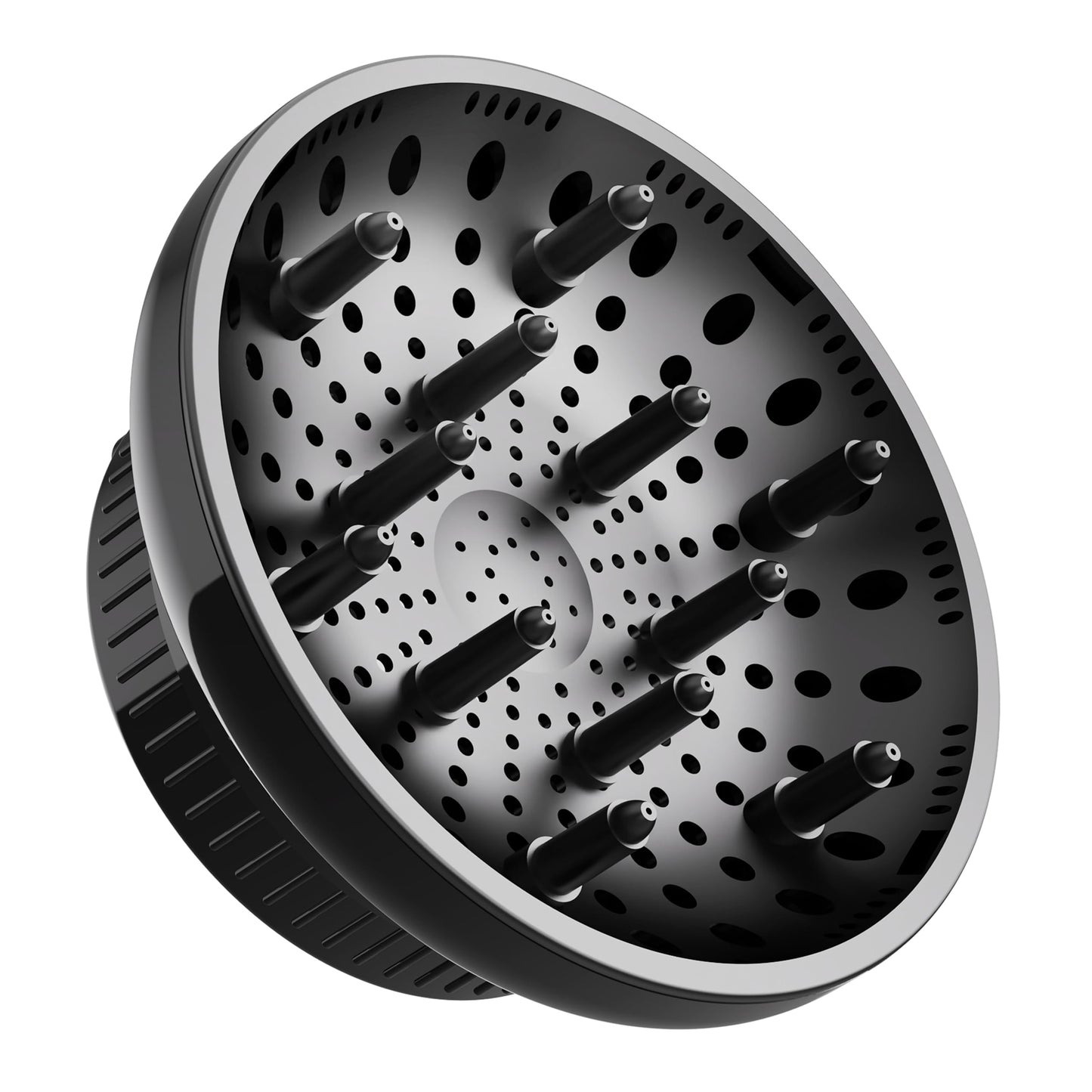 Hair Diffuser Attachment Universal Diffuser Hair Dryer for Curly Hair, Hair Dryer Diffuser for Blow Dry and Volumizing, Hair Diffuser for Curly Hair and Natural Wavy Hair (Black) BLOLYO