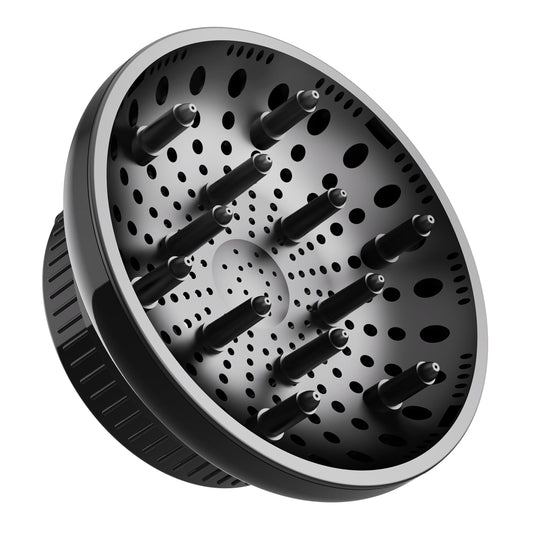 Hair Diffuser Attachment Universal Diffuser Hair Dryer for Curly Hair, Hair Dryer Diffuser for Blow Dry and Volumizing, Hair Diffuser for Curly Hair and Natural Wavy Hair (Black) BLOLYO
