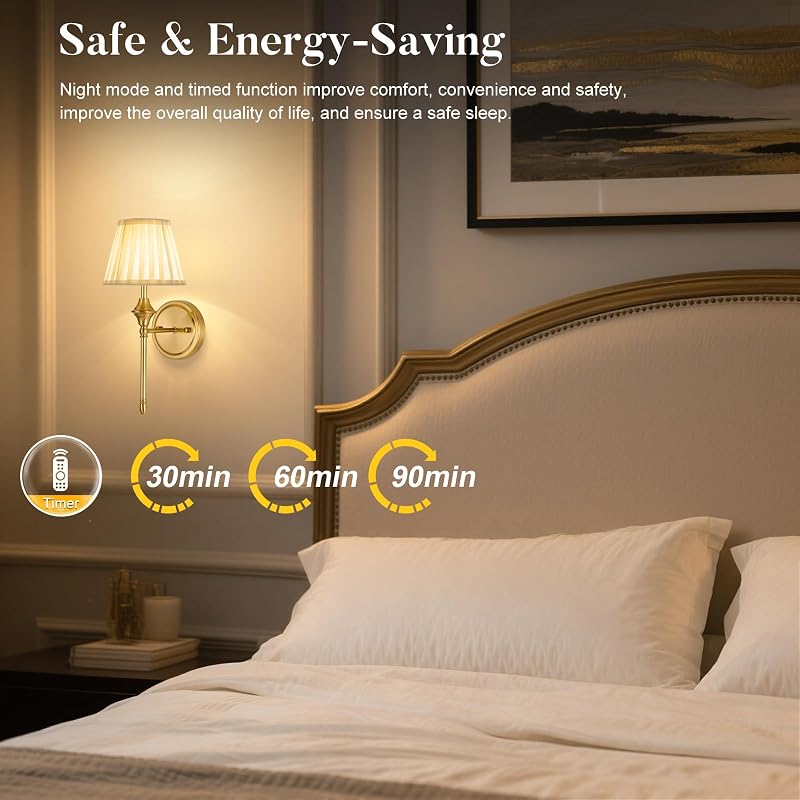 Battery Operated Wall Sconces - 2 Pack with Dimmable LED, Remote, 10000mAh, 3000K-6000K (Dull Bronze)