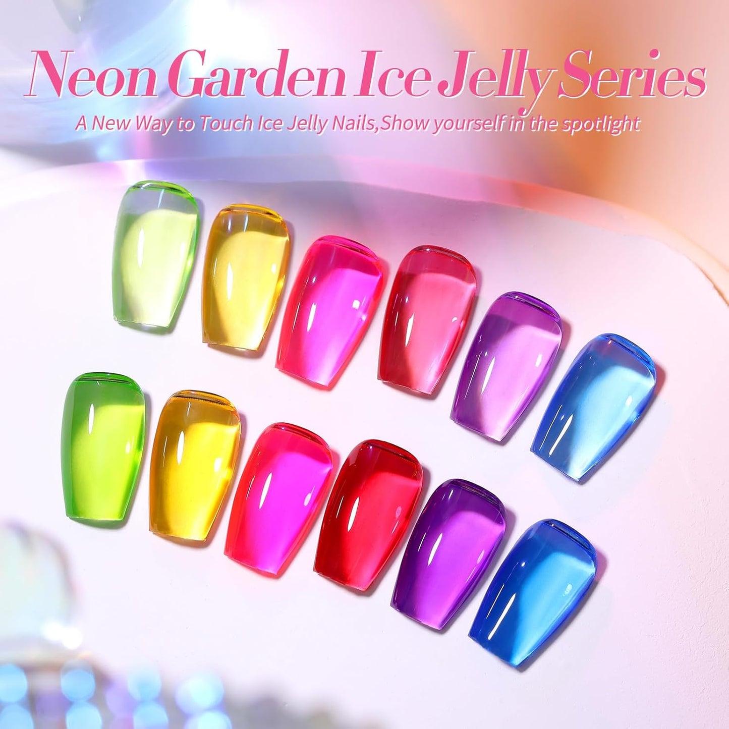 Born Pretty Neon Jelly Gel Nail Polish Set - Halloween Colors, Soak Off UV/LED for Salon & DIY