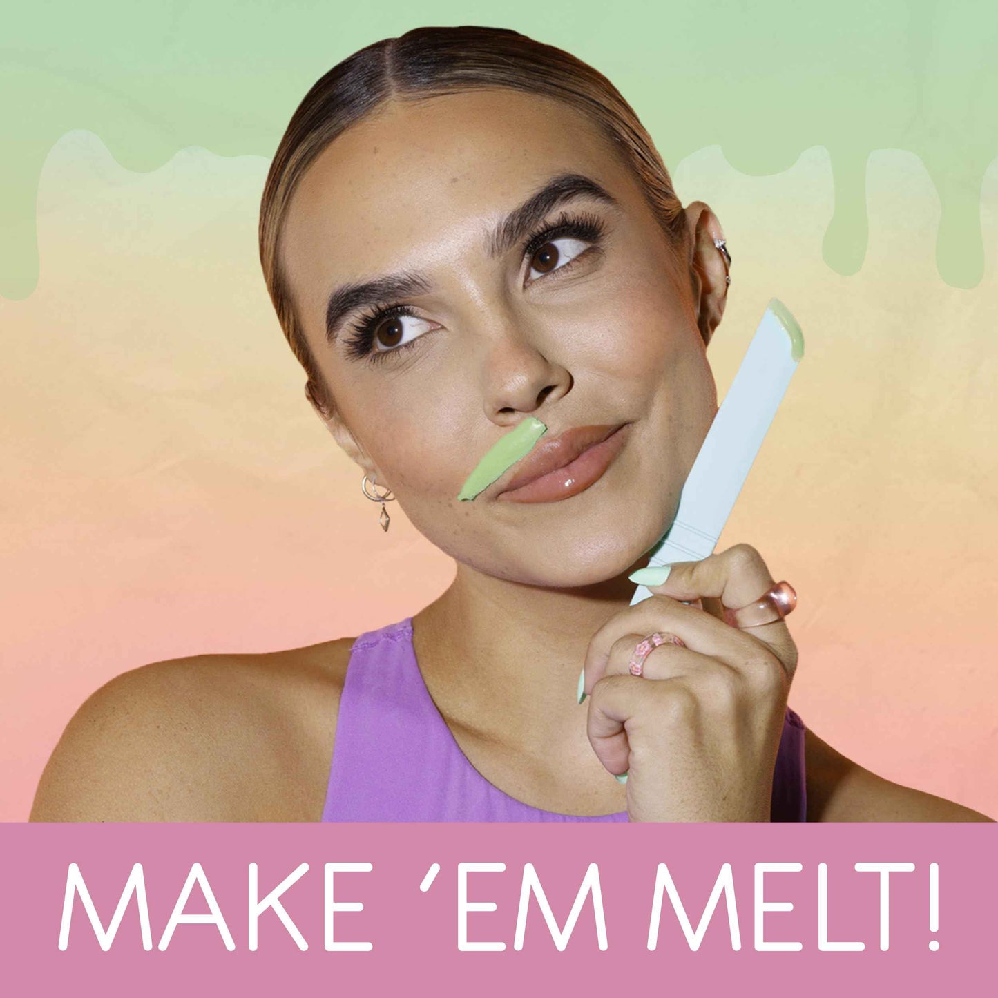 Sliick At Home Waxing Kit for Women, Pink – Coconut Melon, Hard Wax Kit for Hair Removal, Microwave Melting Cup, Applicator & Beads, At Home Wax Set