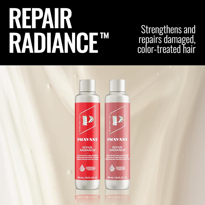 Repair Radiance Conditioner for Damaged Color-Treated Hair | Pravana, 10 Fl Oz