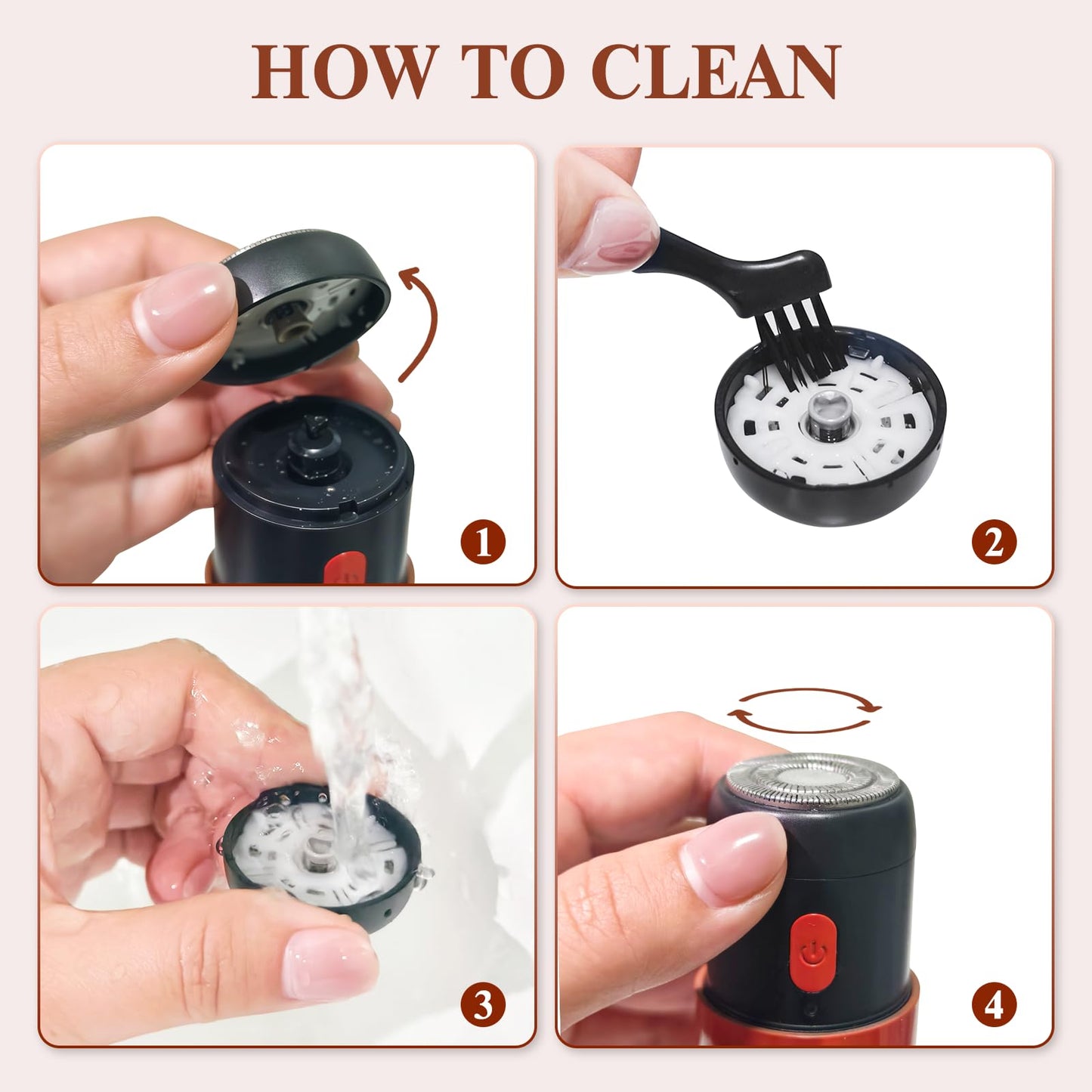 2-in-1 Facial Hair Remover & Nose Trimmer for Women and Men – USB-C Rechargeable Mini Electric Shaver, Waterproof, Dual-Edge Stainless Steel Blades, Painless Hair Removal for Face, Nose, and Body