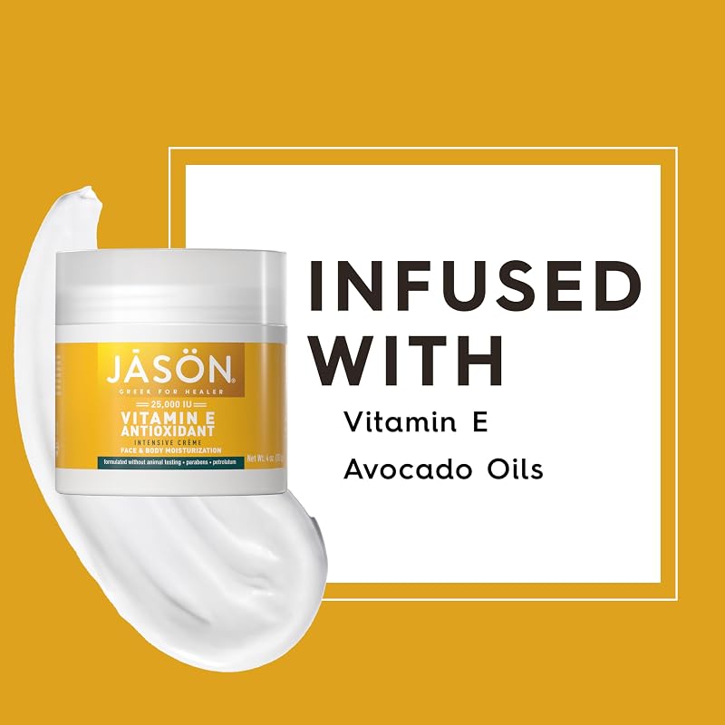 Vitamin E Intensive Moisturizing Crème for Face & Body, 25,000 IU, 4 oz (Pack of 2) – JASON