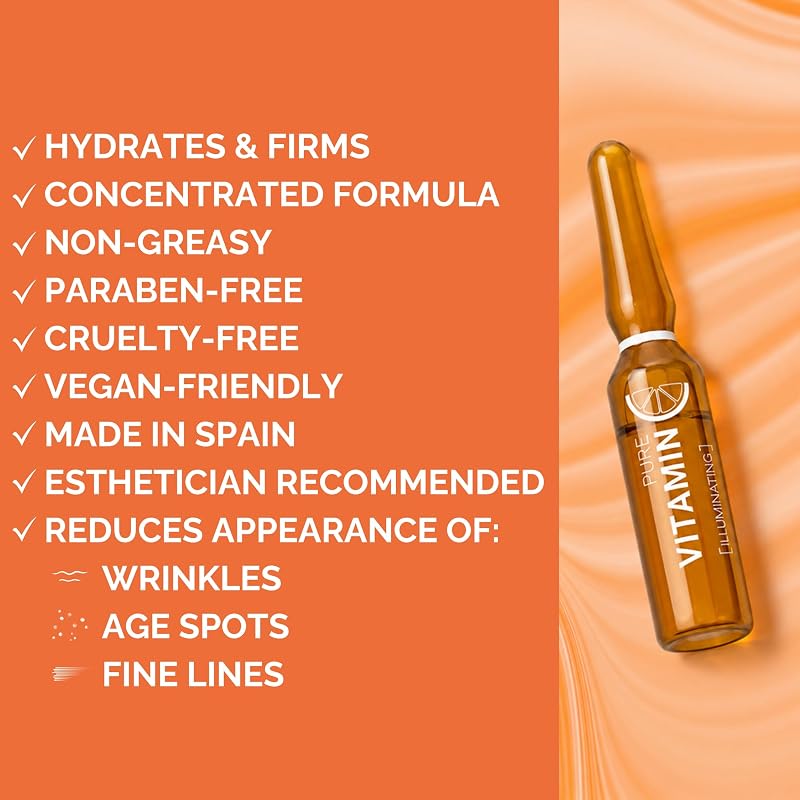 Vitamin C Serum 5% Stabilized with Niacinamide & Biotin - 12 Ampoules 2 mL