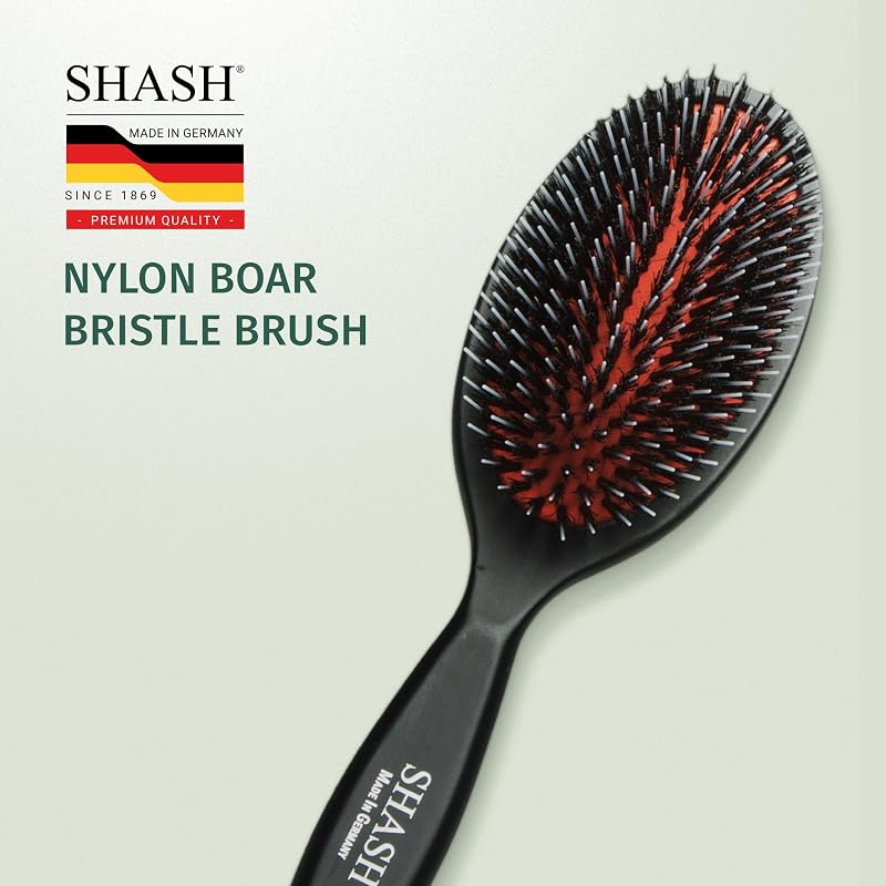 Shash Since 1869 Hand Made In Germany Nylon Hair Brush - Medium, Black Variation