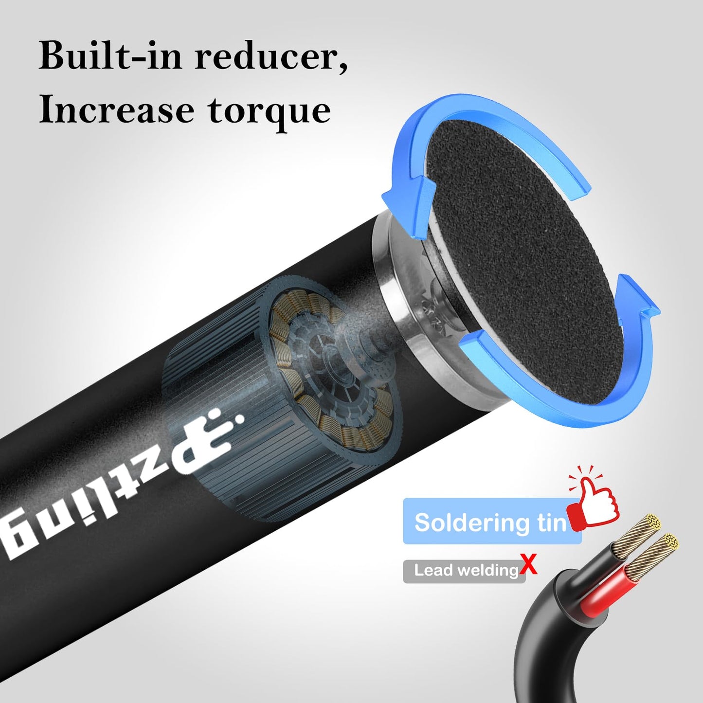 Electric Foot Callus Remover,Powerful Electric Foot File, Professional Adjustable Speed Pedicure Tool with 60 Pcs Replacement Sandpaper Discs for Dead Skin and Calluses-Black