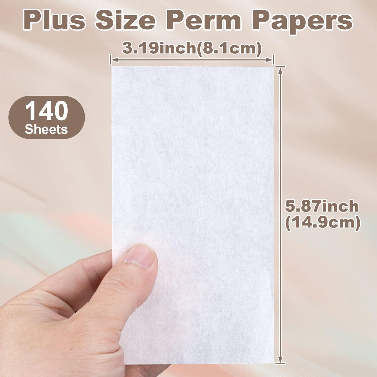 Mxxipp 140pcs Perm Papers for Hair, Thin End Papers for Hair Perm, High-Temperature Resistant Perm End Paper for Professional Hair Salon Home Use- White