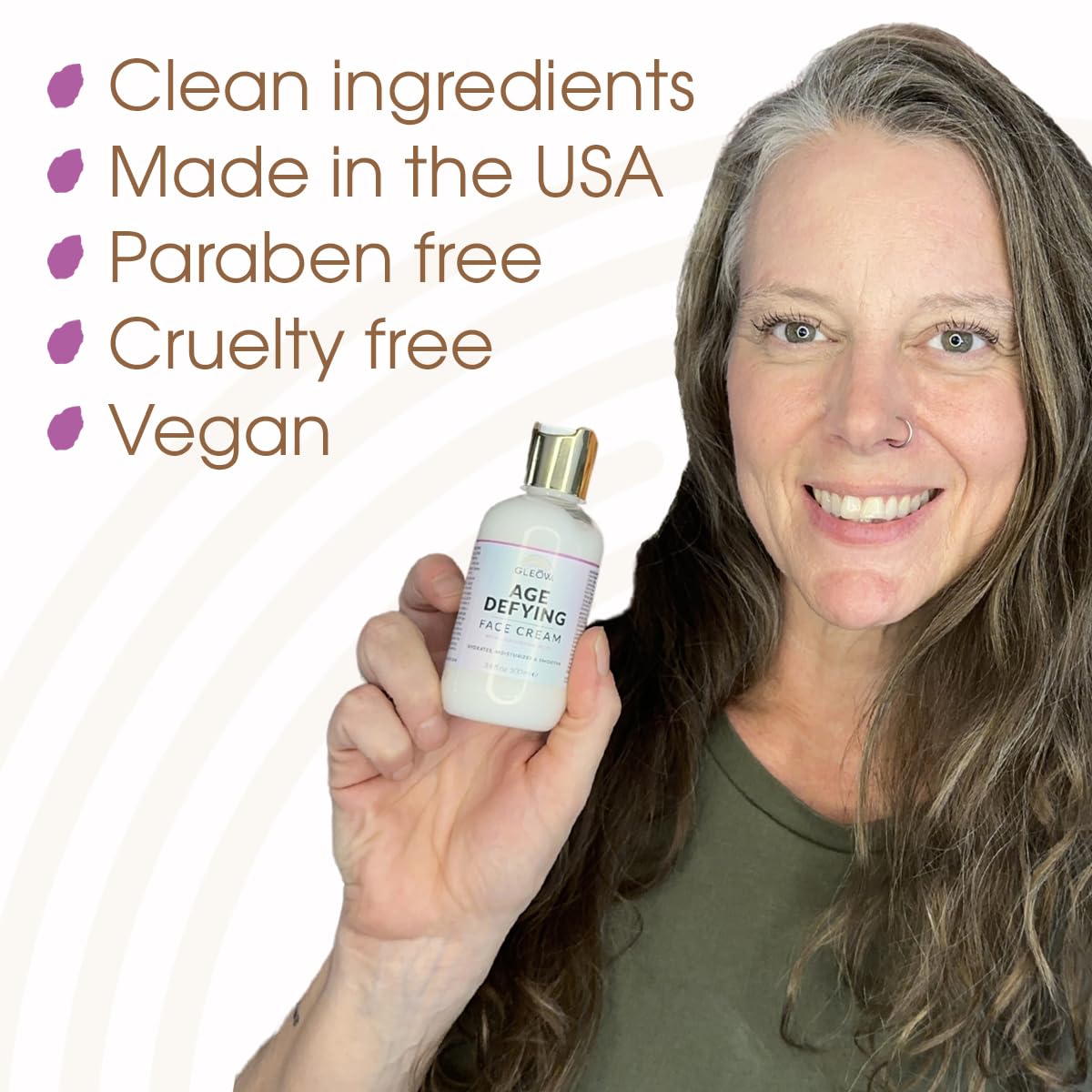 GLEOW Hydrating Day Night Face Cream for Women, Face Moisturizer with Hyaluronic Acid, Hydrating Moisturizer for Dry Skin 3.4oz