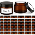Amber Glass Jars with Lids - 60 Pack, 1 oz, Sample Cosmetic Containers