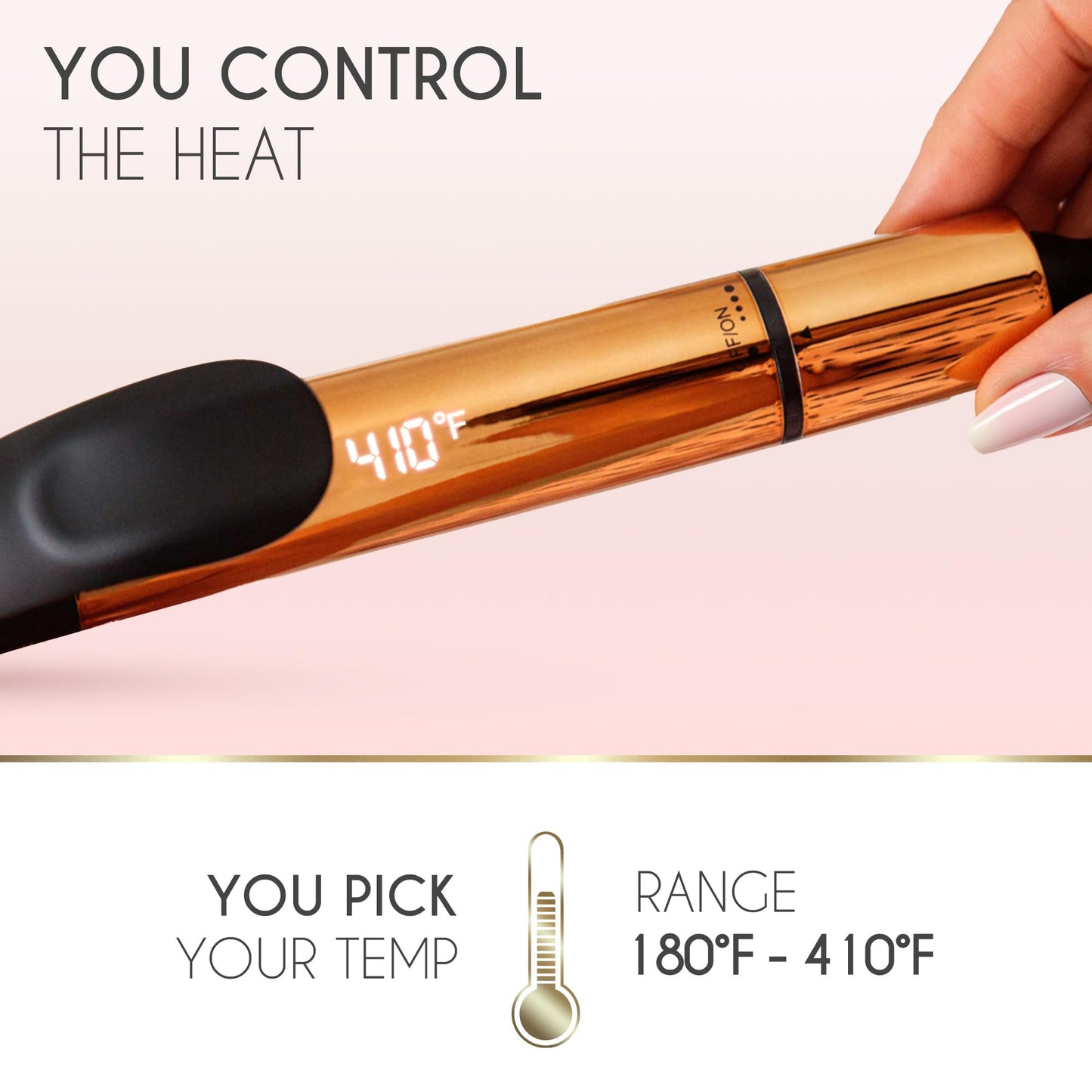 ELLA BELLA® Curling Iron 1 Inch • Professional Hair Curler • Curling Wand • Ceramic Curling Irons • Transform Your Look in Seconds • Suitable for All Hair Types • Say Goodbye to Heat Damage