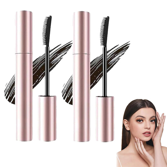 Yamlo Eme Mascara, Lengthening and Curling Mascara, Black & Brown Duo For Lash Makeup, Waterproof & Sweatproof Long Lasting Non-Smudged (2Pcs Black)