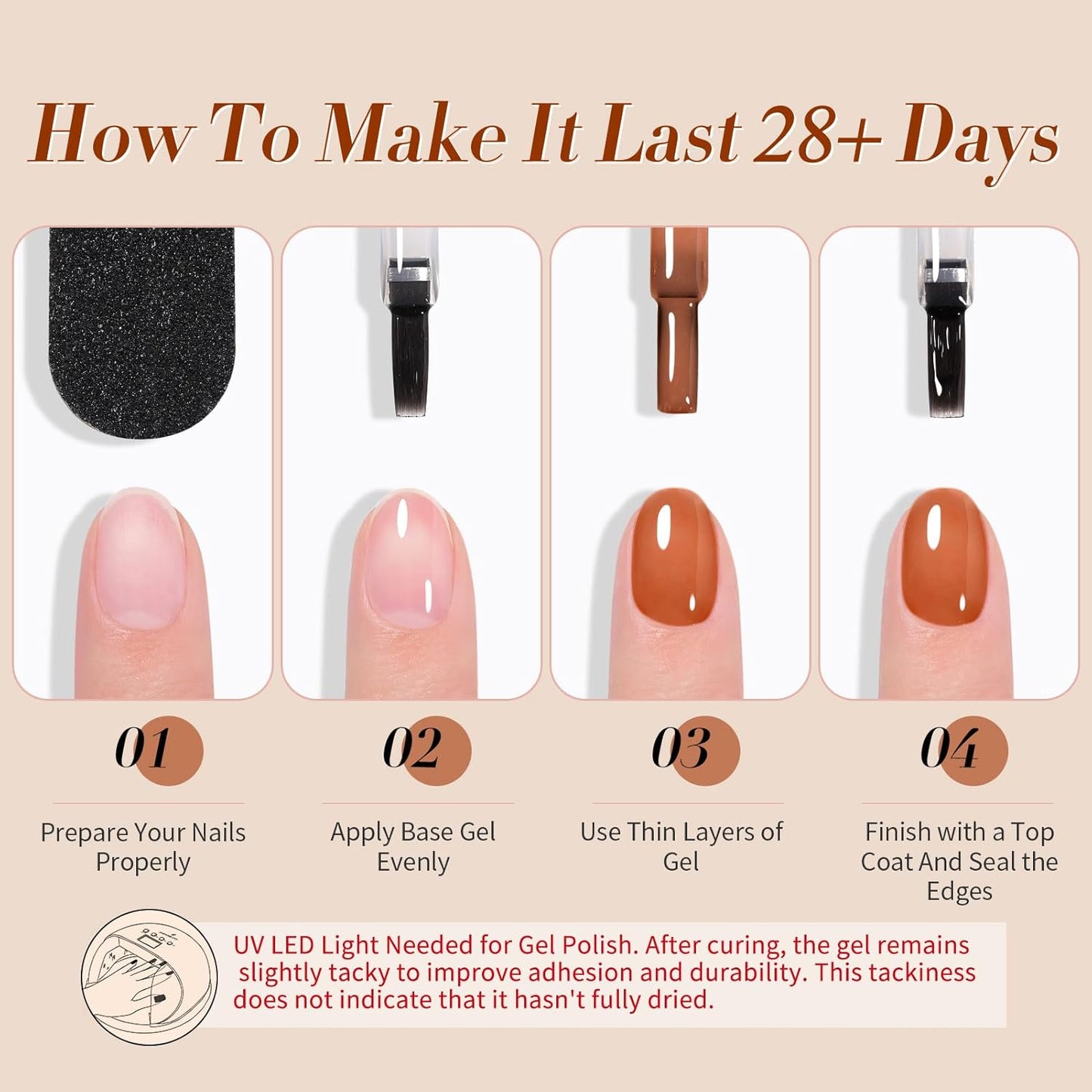 Born Pretty Neon Jelly Gel Nail Polish Set - Halloween Colors, Soak Off UV/LED for Salon & DIY