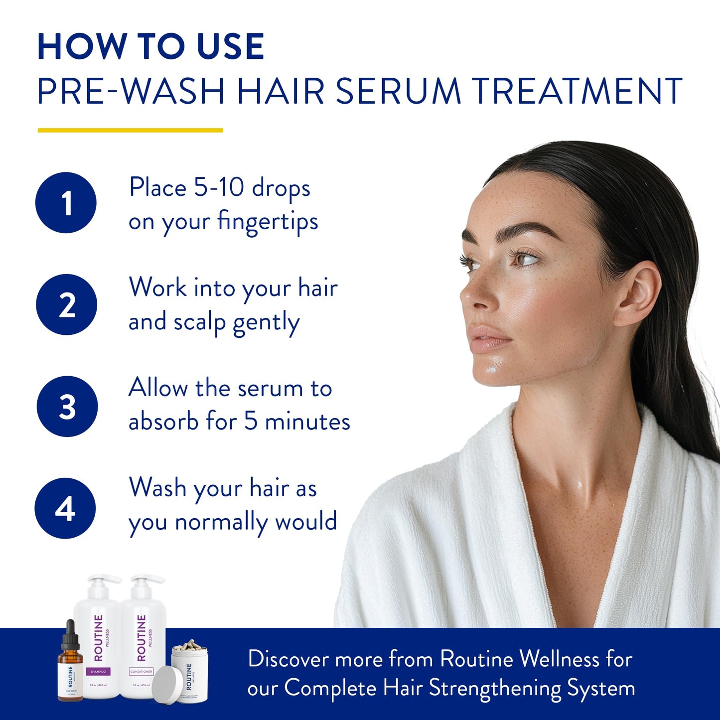Routine Wellness Advanced Hair Serum - Nourishing Scalp Treatment for Enhanced Hair Support and Thickness with Natural Oils, Ideal for Men & Women - 30ml