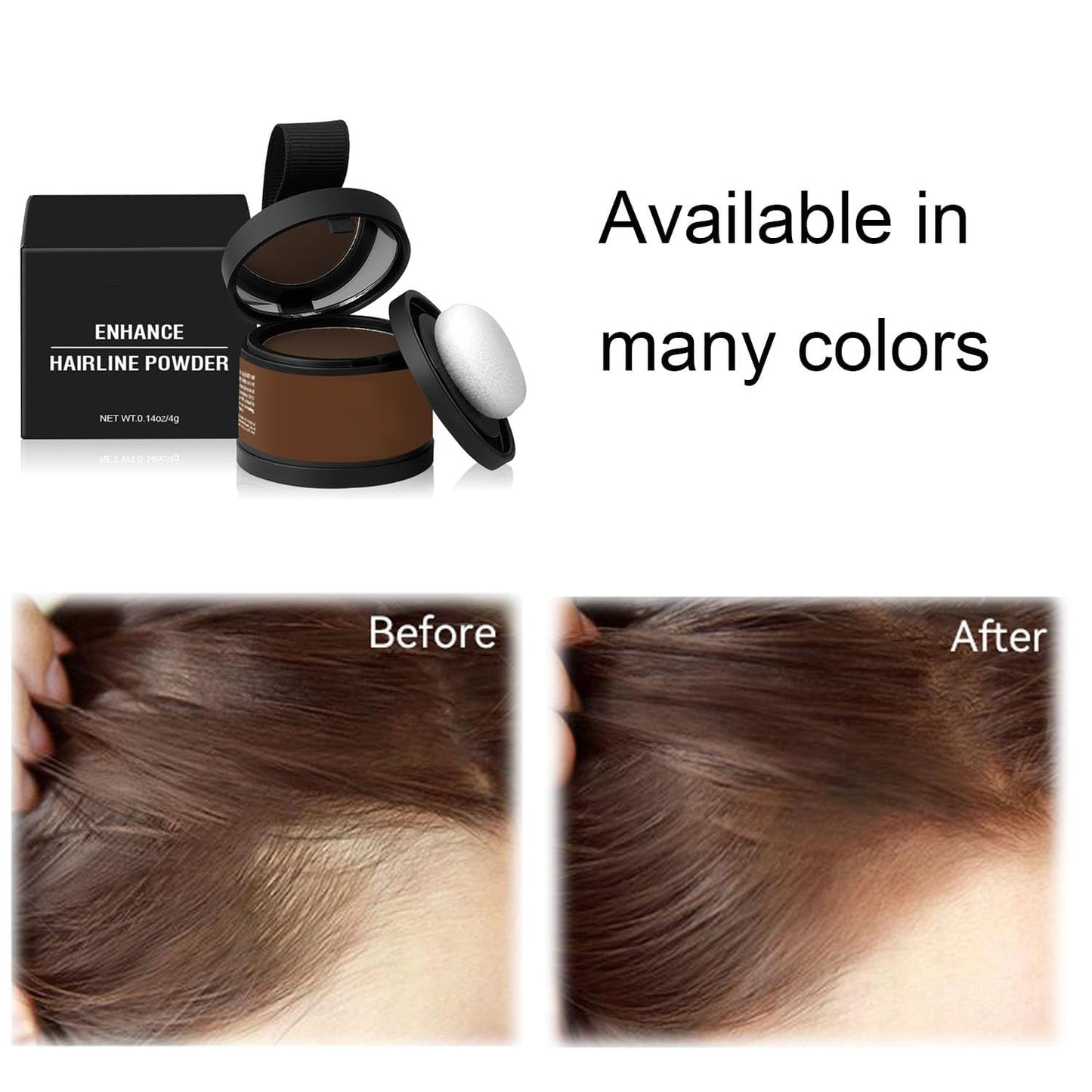 Nivaro Polvo Capilar, Nivaro Hair Cover up Powder, Sweatproof Waterproof Hair Powder with Mirror Long-Lasting Effect, Hairline Root Touch up for Thinning hair Easy to Use (Dark Gray)