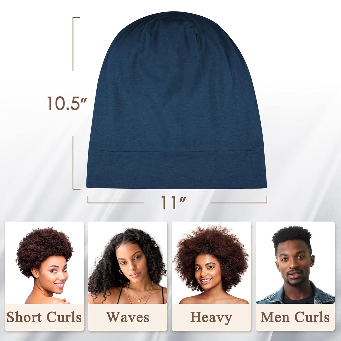 100% Silk Dreadlock Cap & Bonnet for Sleeping - Extra Large Hair Cover for Men & Women