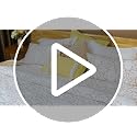 King Size Reversible Quilt Set with Embroidery - Beige Bedding with 2 Pillow Shams