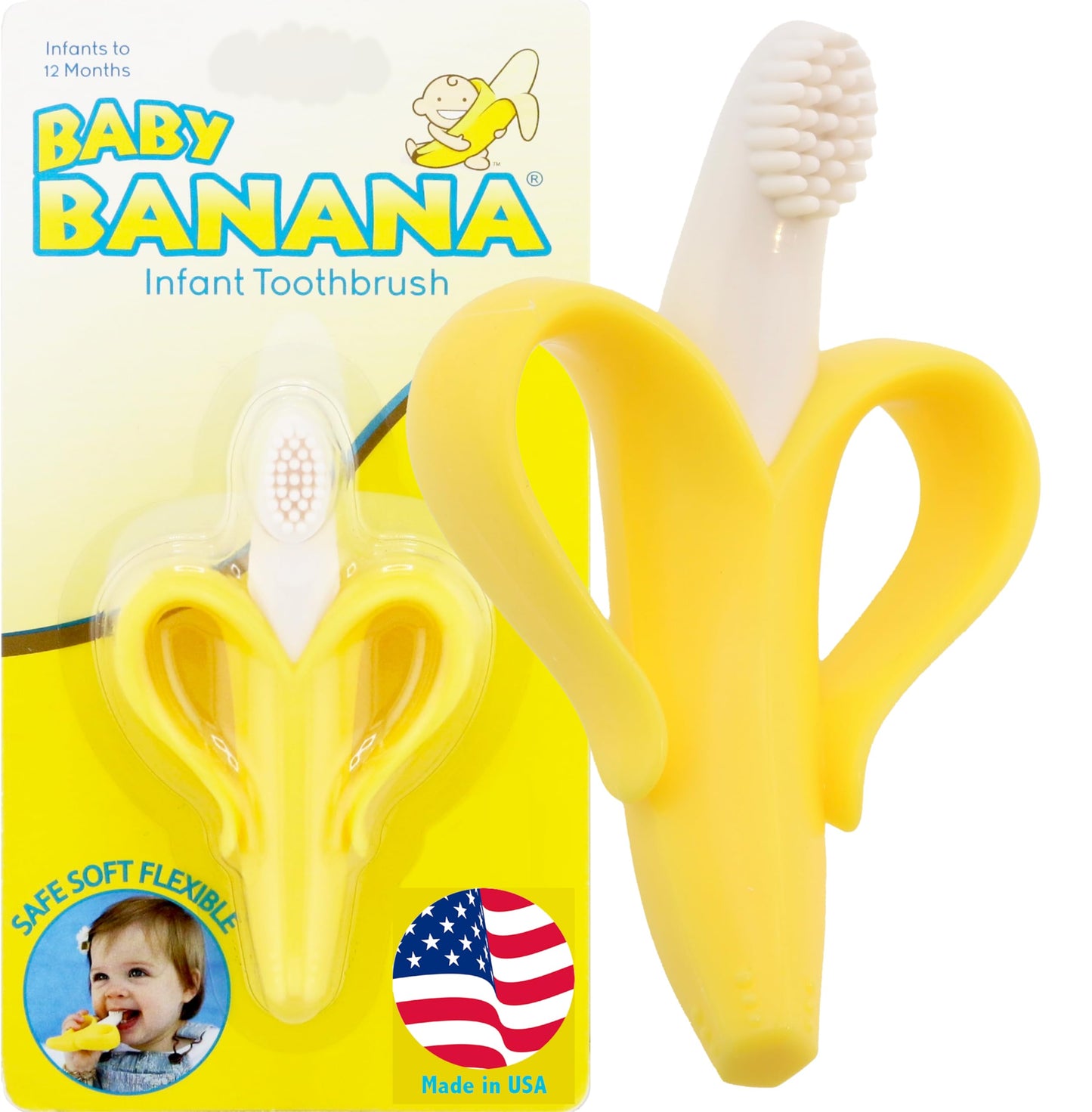 New - Baby Banana infant toothbrush - Yellow
