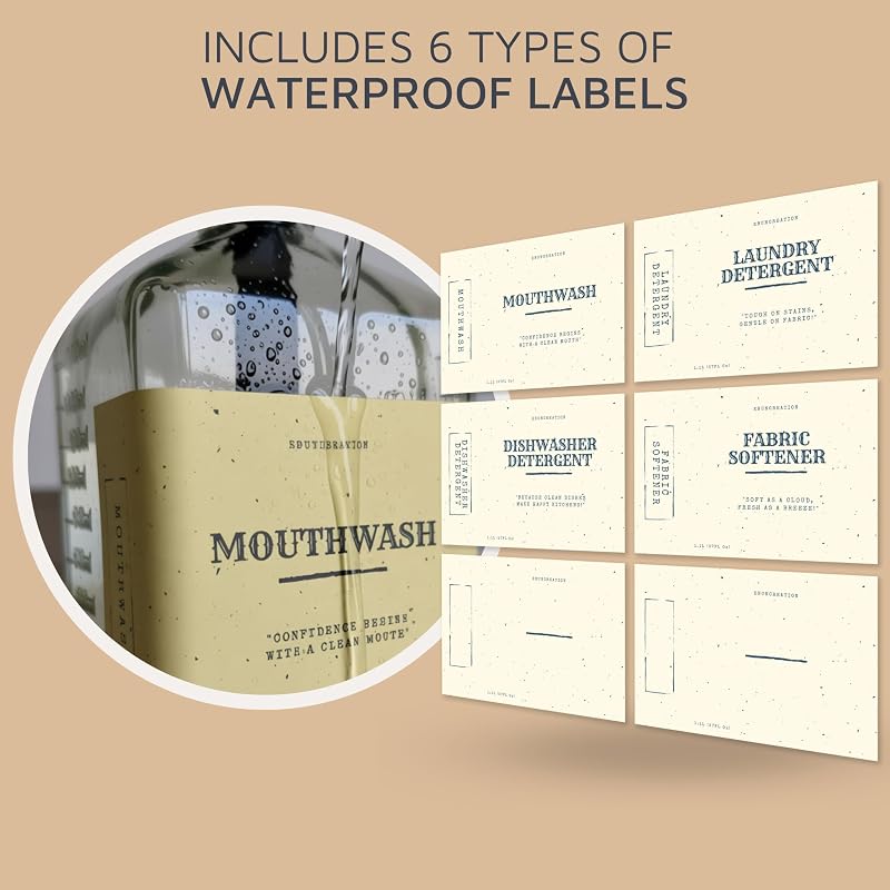 Gold 37oz Glass Mouthwash Dispenser Set with Pump & Cups - Variation: Gold