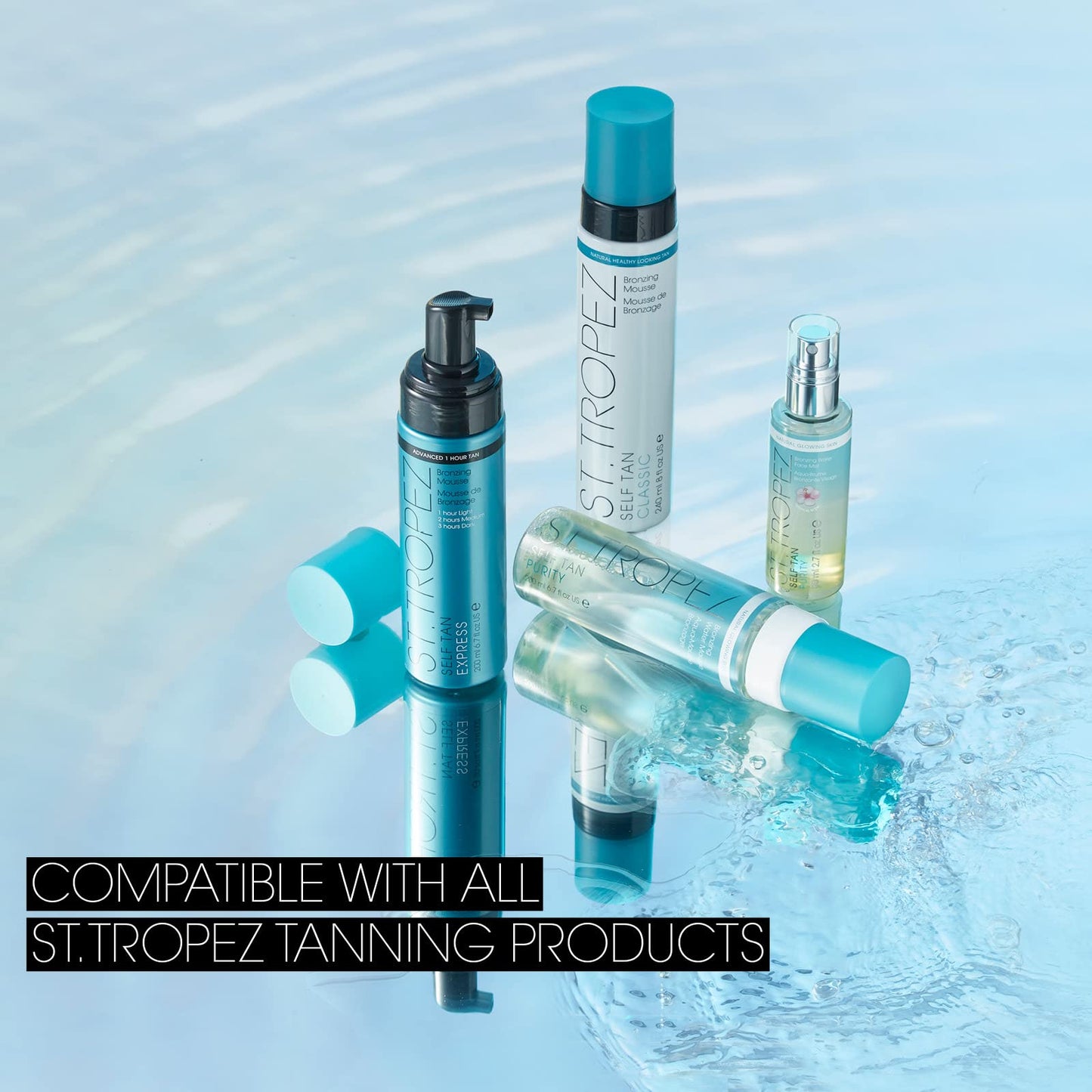 St.Tropez Double-Sided Luxe Velvet Applicator Mitt, Soft Self Tanning Mitt for a Flawless Finish, Waterproof Tanning Mitt for a Smooth and Even Self Tan, Ultimate Mitt for Self Tanner, 1 ct