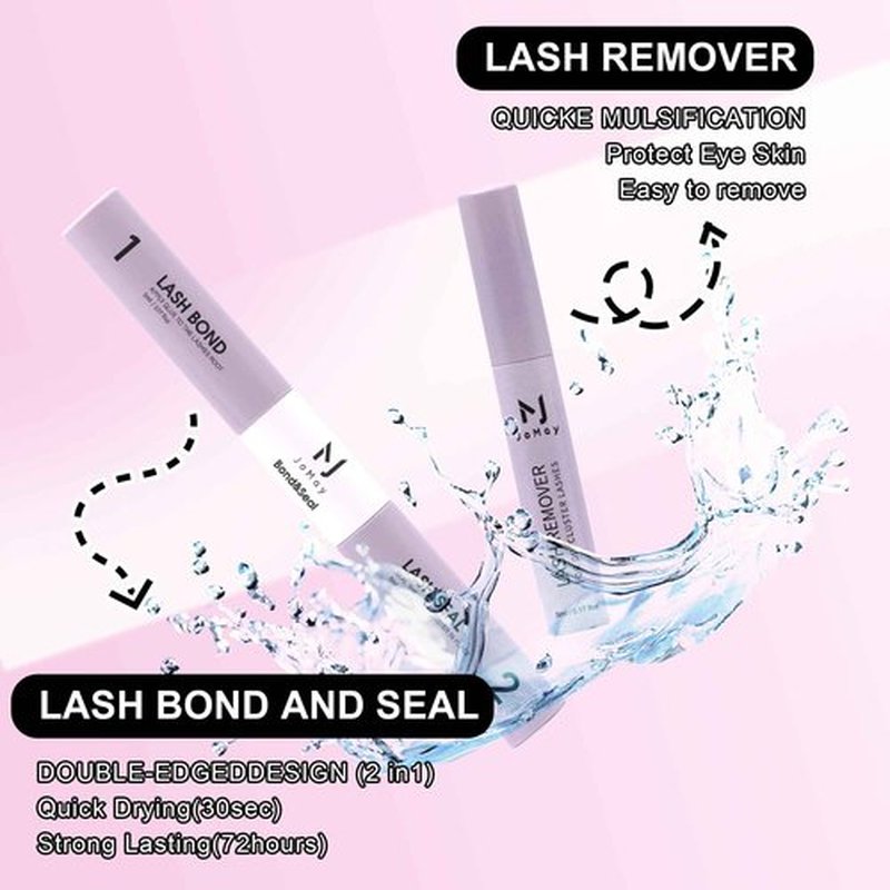 JoMay Lash Clusters Kit 560Pcs Cluster Eyelash Extensions Wispy Individual Volume with Lash Bond and Seal Waterproof, Includes Tweezers & Glue - Beginner Friendly D Curl 10-18mm(30D/40D/60D/100D)