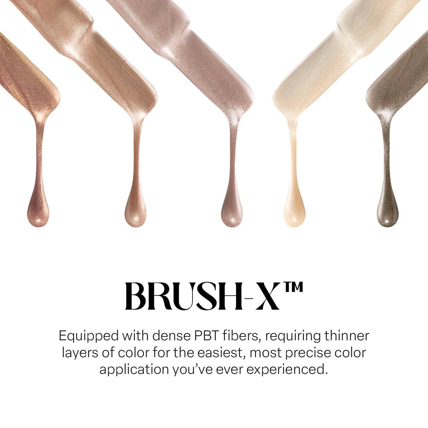 APRÉS Astral Gel Color Set of 5, Streak-Free Self-Leveling Nail Polish with Brush-X Nail Art Brush 15 ml (Pearlescent (Set 2))