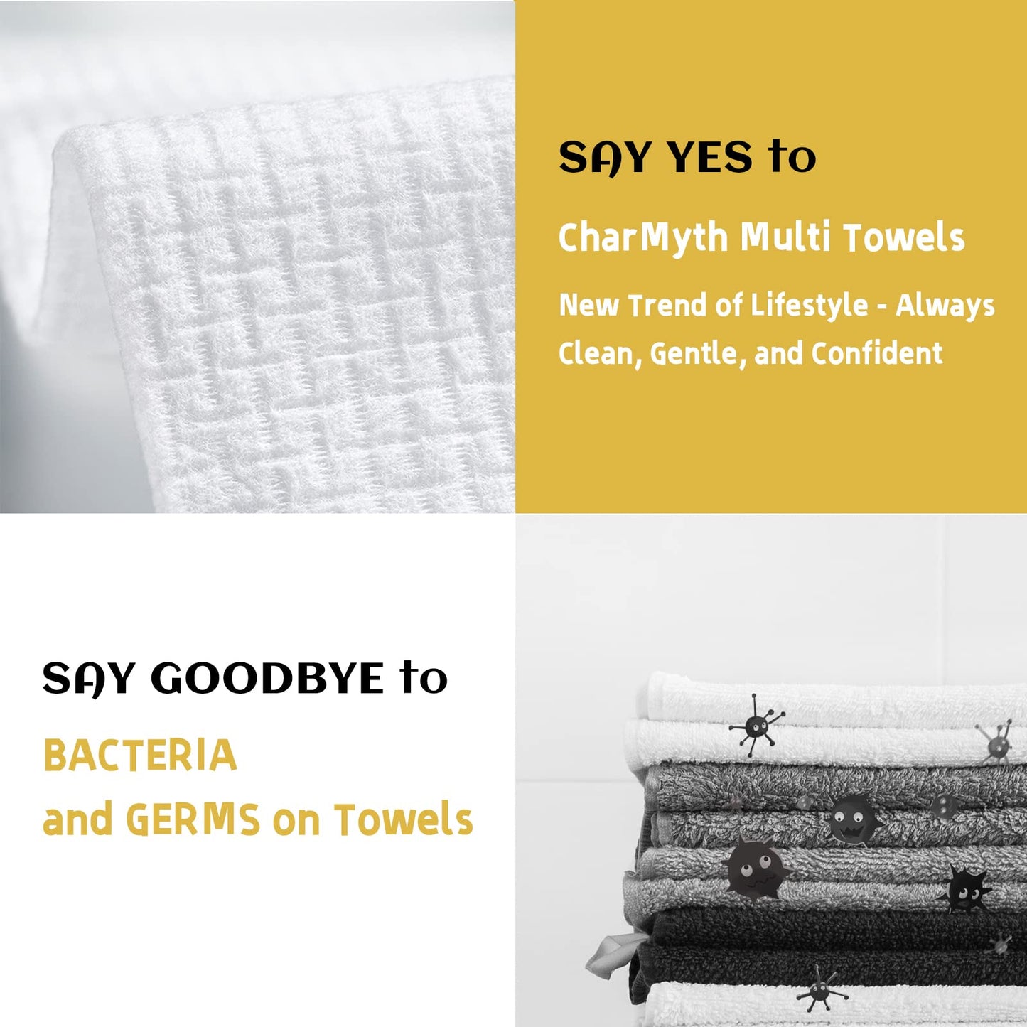 Charmyth Disposable Face Towels XL 100 Count - Extra Thick Soft Makeup Remover Wipes for Sensitive Skin Degradable Facial Cleansing Towels