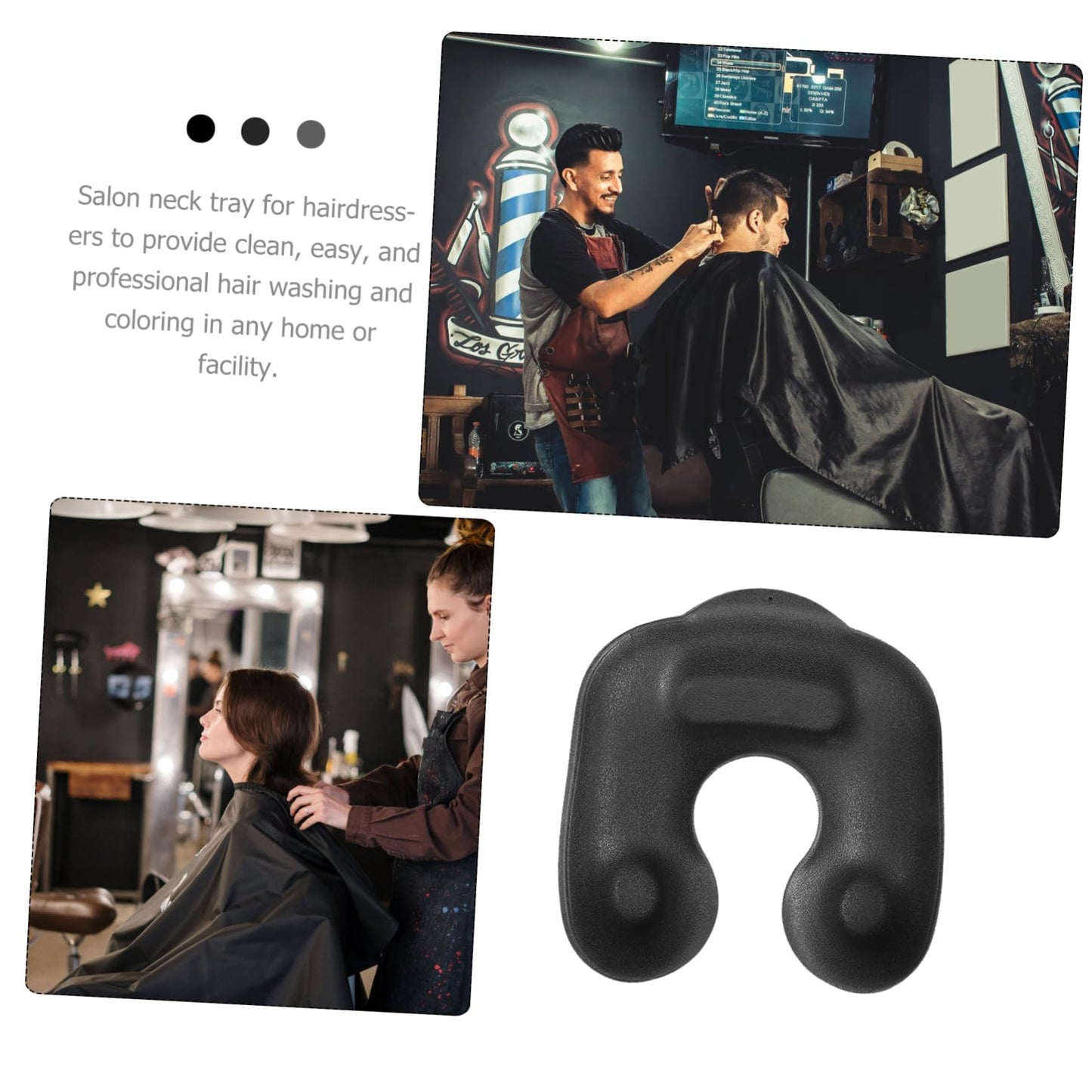 DOITOOL Salon Hairdressing Perming Neck Tray Hair Washing Tray Hair Dye Shoulder Rest Barber Perm Container for Haircut Coloring
