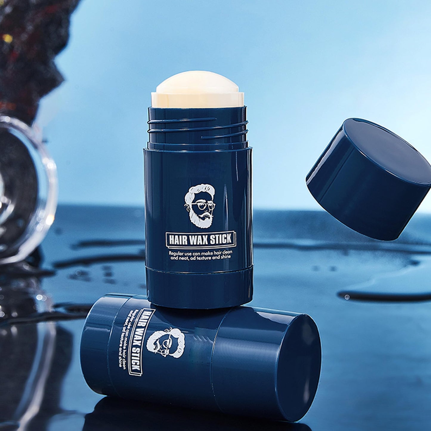 MIESCHER Solid Hair Wax Stick, Hair Styling Waxes Nourishing Hair Accessories for Men, Oil Control Long-Lasting Smoothing Semi-Matte Finish Hair Care Styling Cream for a Soft & Pliable Hold, 1.41Oz