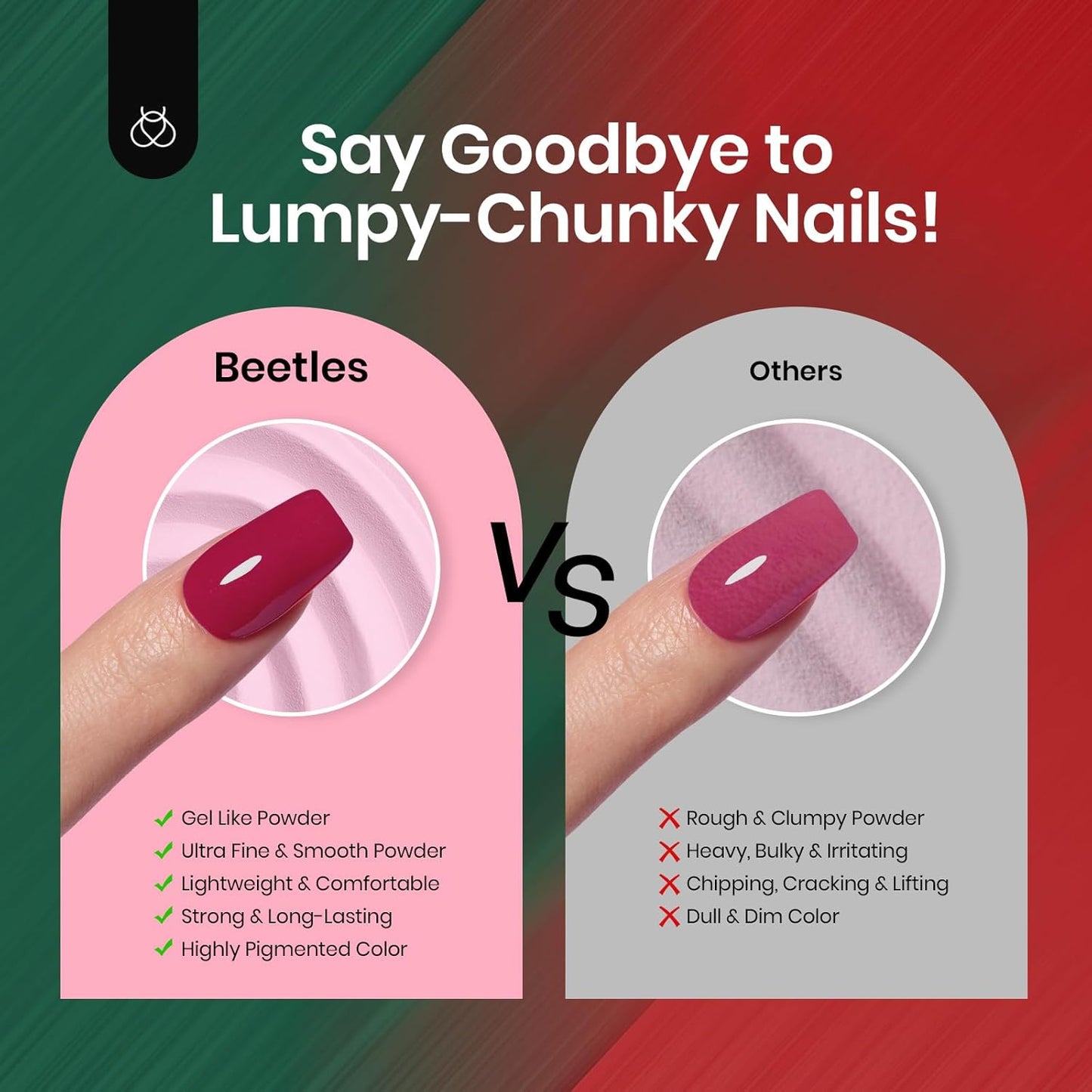Beetles 20-Color Pink Nude Dip Powder Nail Kit - Jelly Effect & Glitter for DIY Manicure