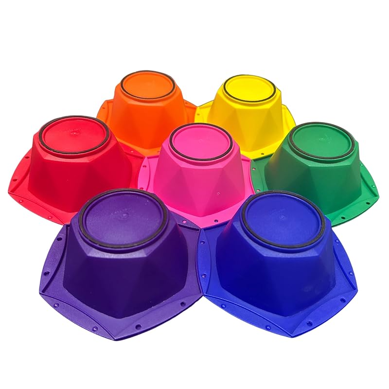 Rainbow Hair Dye Kit - 7 Mixing Bowls & 7 Application Brushes, 6.8fl oz Each, Salon Professional Set