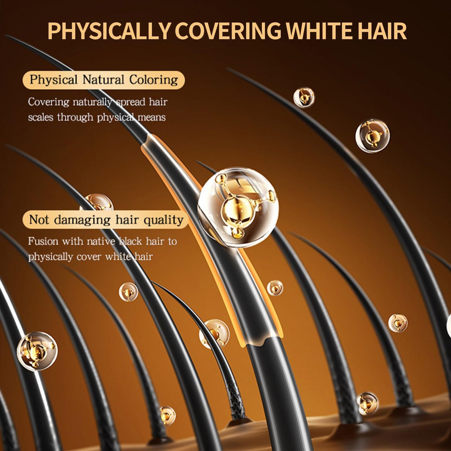 Portable Hair Dye Comb for Gray Hair Coverage, Waterproof and Sweatproof, Hair Dye Stick (Black Brown)