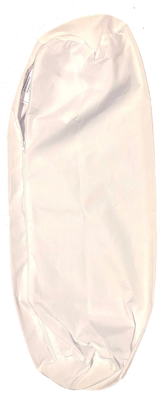 Therapist’s Choice® Bolster Cover with Zipper Closure, Soft & Durable, Size: 6" x 27" (Cover Only, Bolster Not Included) (White Polyester)