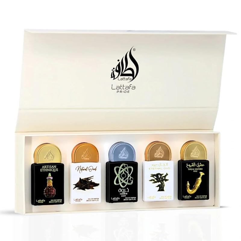 Lattafa Gift Set Collection – 5x 20ml EDPs, Long-Lasting Arabian Fragrance