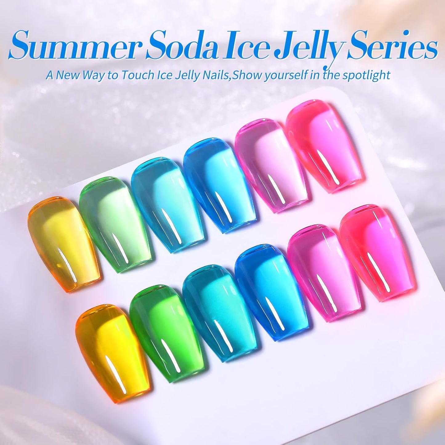 Born Pretty Neon Jelly Gel Nail Polish Set - Halloween Colors, Soak Off UV/LED for Salon & DIY