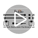 Matte Black 26 Inch 20-Piece Bathroom Accessories Set with Stainless Steel Towel Racks