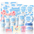 Milk Skincare Kit for Teens & Women - 15-Piece Travel Set with Mask & Moisturizer (0.07 Fl Oz Each) - Hydrating Gift for Tweens