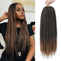Crochet Box Braids 18in 144 Pcs Bundle, 6 Packs, #1B/27, 1B/27 Variation