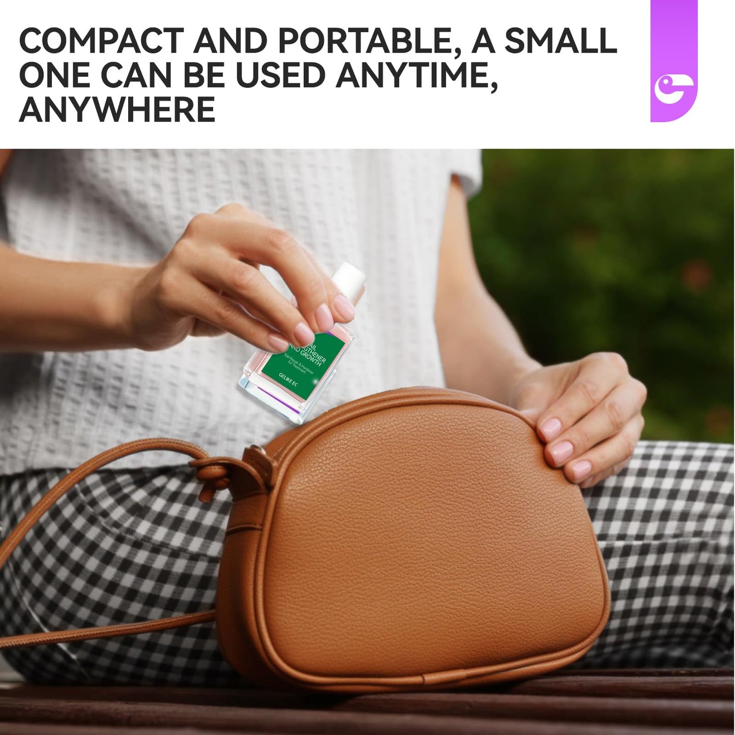 gelike ec Protein Nail Strengthener and Growth Polish: Nude Blush 15ml 6 in 1 Natural Nail Hardener Extra Strong and Growth - Nail Polish Hardener for Weak and Damaged Nails