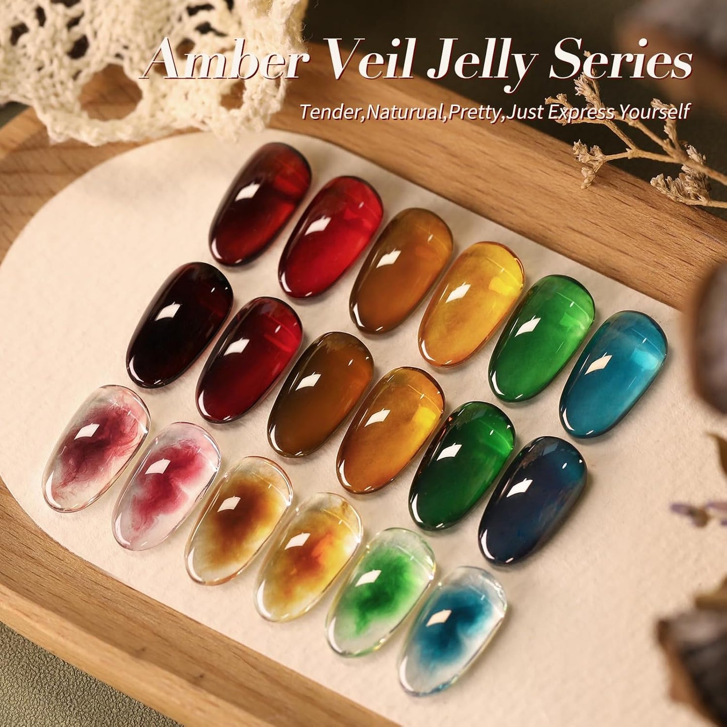 Born Pretty Neon Jelly Gel Nail Polish Set - Halloween Colors, Soak Off UV/LED for Salon & DIY