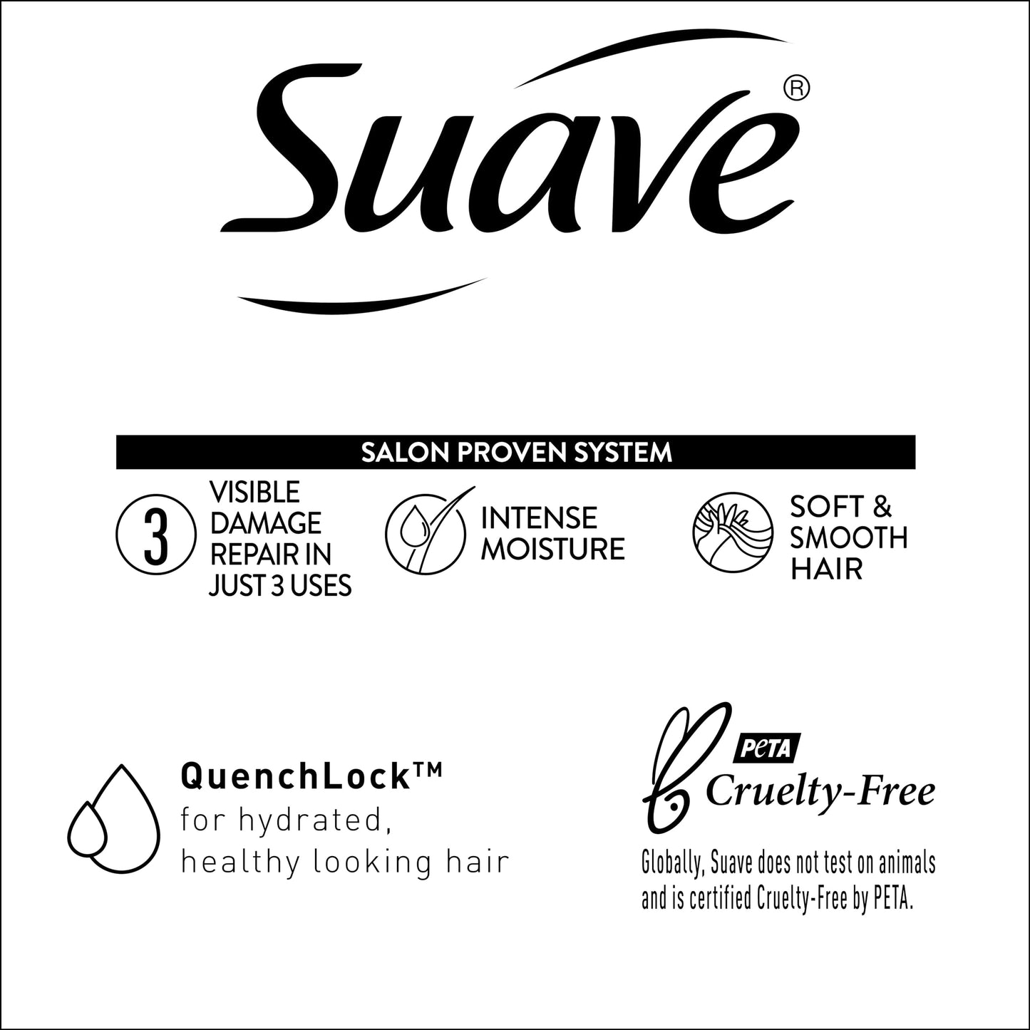 Suave Coconut Oil Damage Repair Conditioner, for Normal, Dry and Damaged Hair, with Pure Coconut Oil Infusion, 28 oz Pack of 4