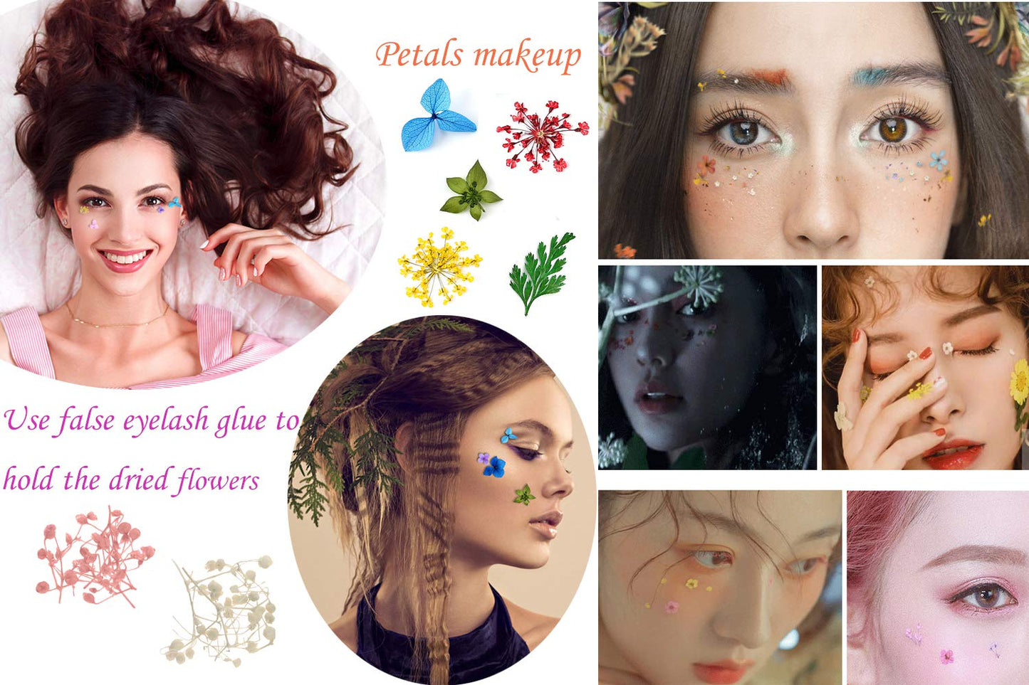 Mini Dried Flowers for Resin Craft & Nail Art - 6 Box Set (260+ Pieces)