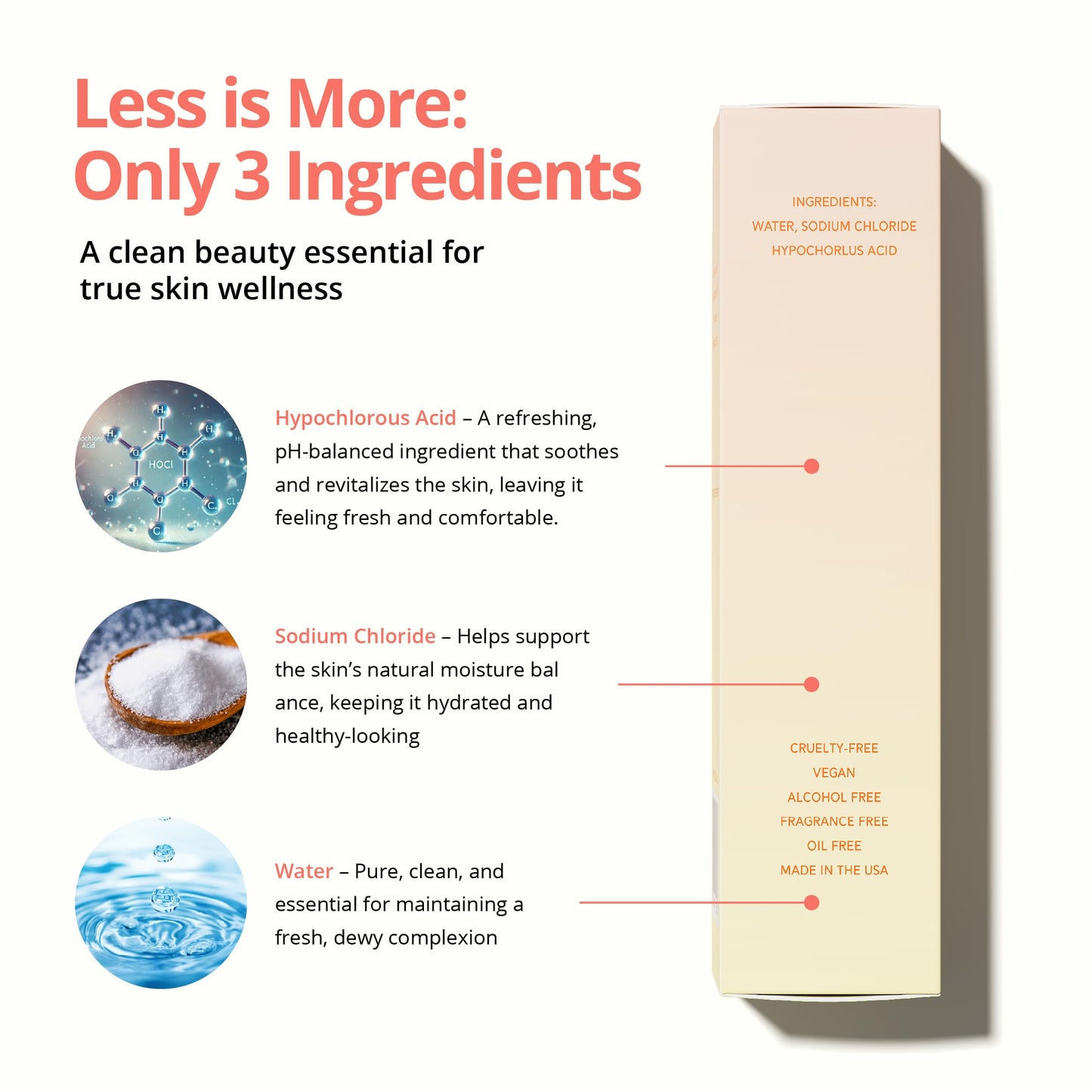 YOUZU Hypochlorous Acid Daily Refresh Spray – Gentle, pH-Balanced Cleanser & Toner – Alcohol-Free, Fragrance-Free, Vegan, Cruelty-Free – Hydrate & Soothe Sensitive Skin