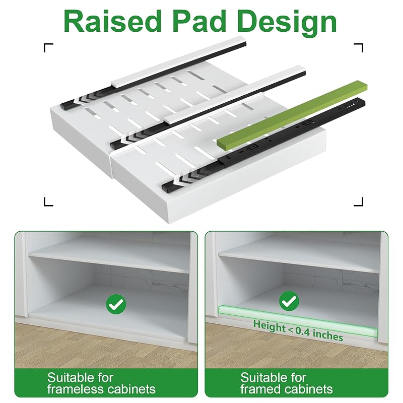PAKETA 4 Pack Expandable Pull Out Cabinet Organizer,21" Deep