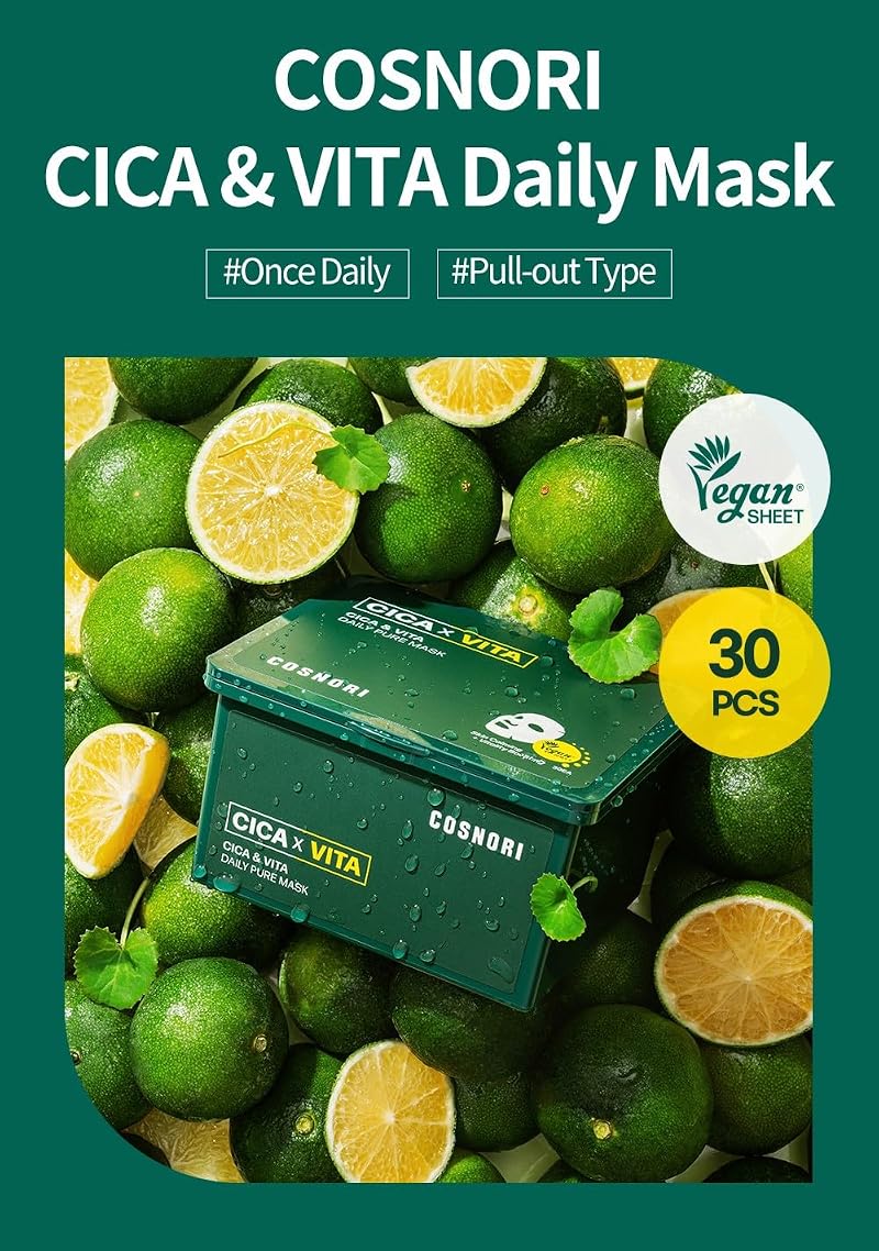 Daily Pure Mask 30 Sheets – Vegan Cica X Vita Hydrating Skin Care