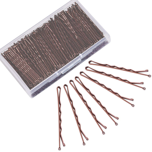MORGLES Bobby Pins Brown, 240 Pcs Hair Pins for Women 2.2 Inches, Hair Accessories with Box