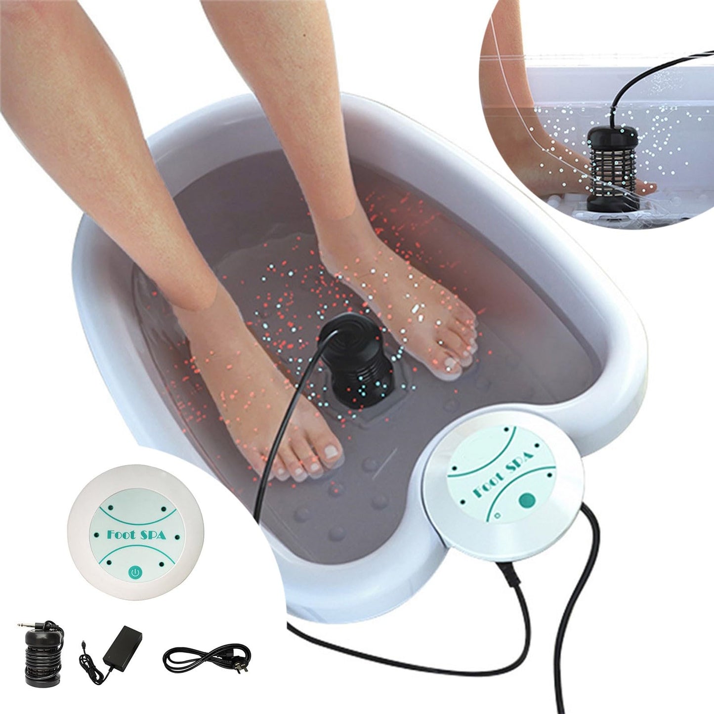 2025 Ionic Foot Bath Detox Machine - Portable Ionic Feet Spa with Advanced Detox Technology, Fast Detox Cycles & Lightweight Design for Home/Salon Use, Safe & Rejuvenating Self-Care (No Tub Included)