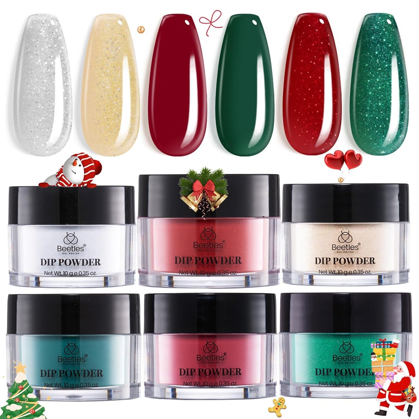 Beetles 20-Color Pink Nude Dip Powder Nail Kit - Jelly Effect & Glitter for DIY Manicure