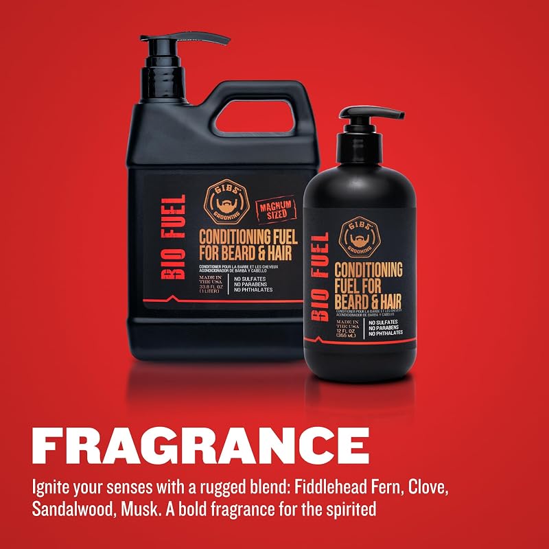 GIBS Grooming Man Wash Shampoo & Biofuel Conditioner 33.8 fl oz Each Bottle - 2-Pack Variation