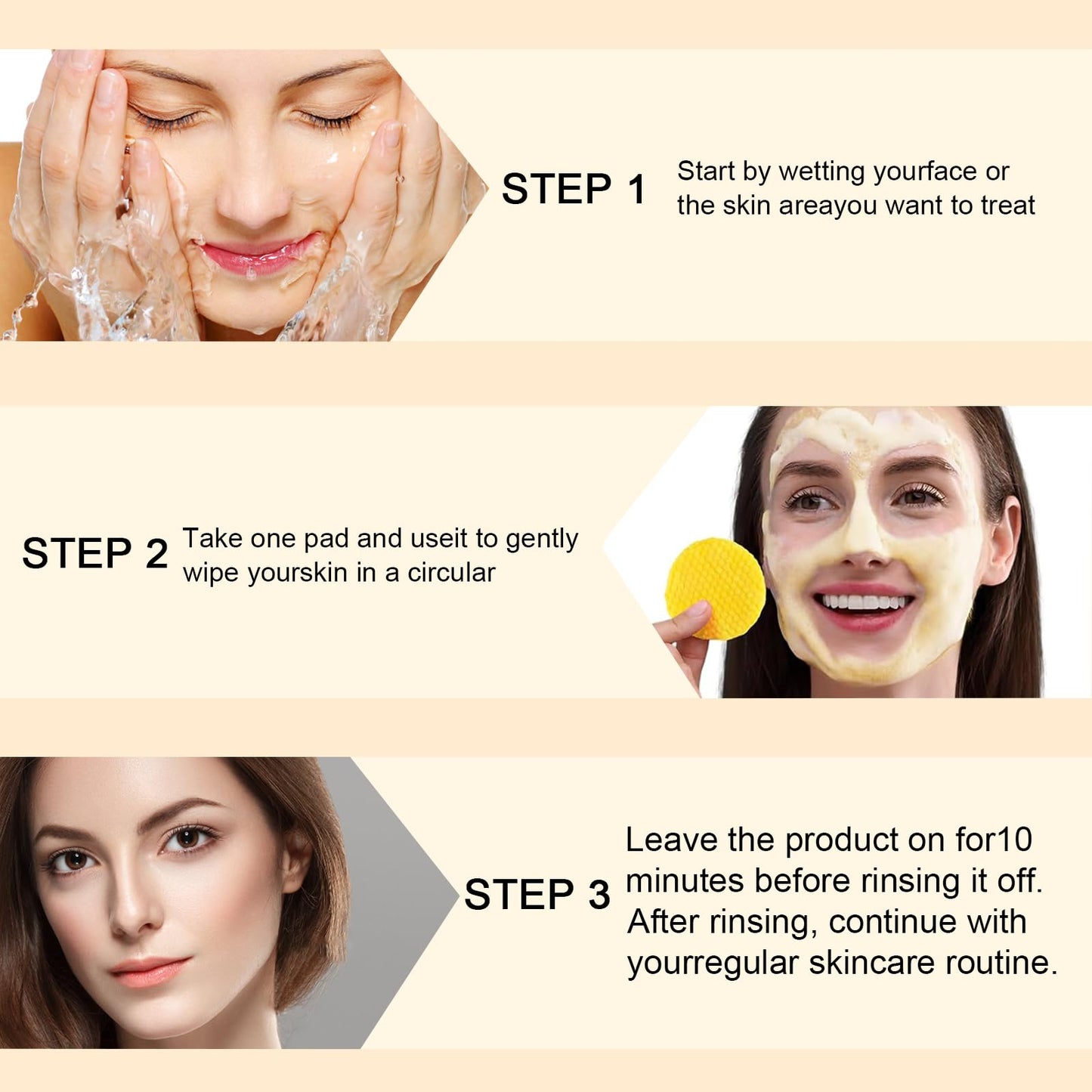 Turmeric Cleansing Pads,Kojic Acid Pads The Body's Skin, Helps Balance Skin Oil and Water 50 PCS LXQ